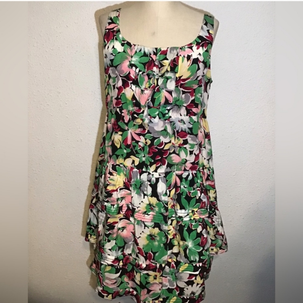 Moulinette soeurs floral silk dress size 12